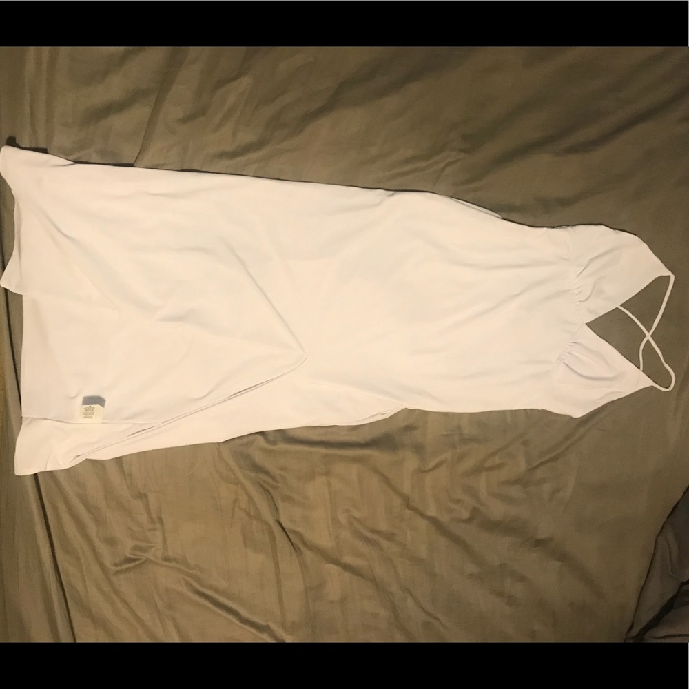 Long white dress with slit :)